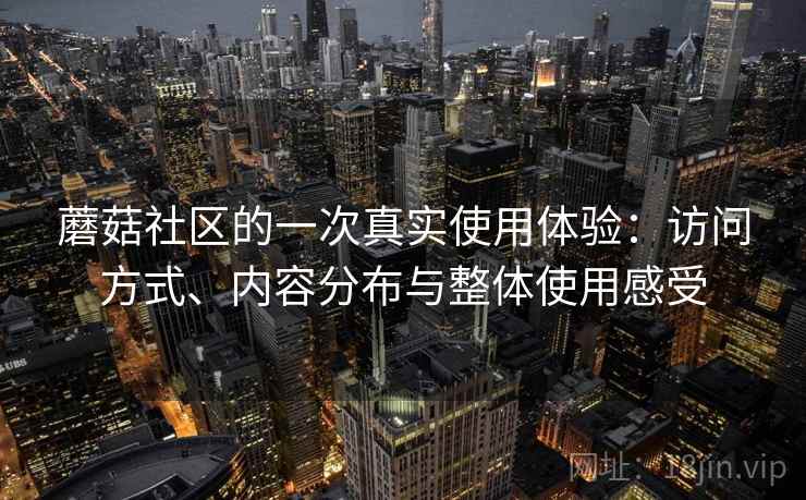 蘑菇社区的一次真实使用体验：访问方式、内容分布与整体使用感受