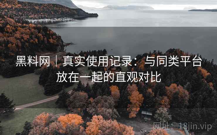 黑料网｜真实使用记录：与同类平台放在一起的直观对比