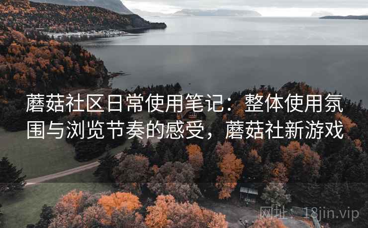 蘑菇社区日常使用笔记：整体使用氛围与浏览节奏的感受，蘑菇社新游戏