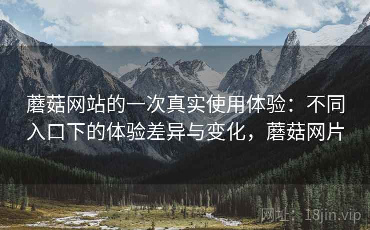 蘑菇网站的一次真实使用体验：不同入口下的体验差异与变化，蘑菇网片