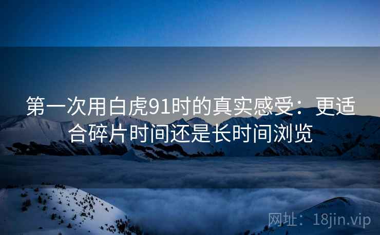 第一次用白虎91时的真实感受：更适合碎片时间还是长时间浏览