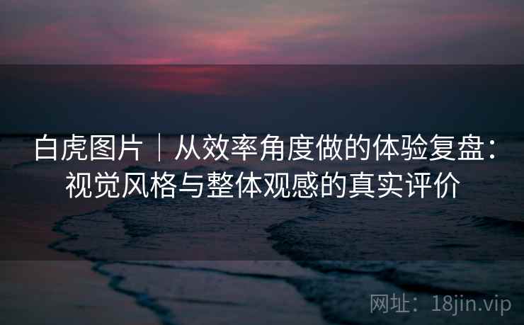 白虎图片｜从效率角度做的体验复盘：视觉风格与整体观感的真实评价