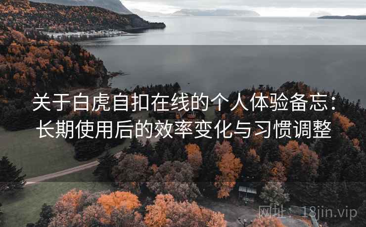 关于白虎自扣在线的个人体验备忘：长期使用后的效率变化与习惯调整